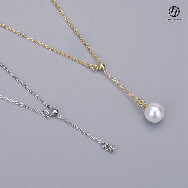 Japanese Akoya Pearl pendant necklace 18k yellow/white/rose gold Vermeil 7-10mm Bridal June Birthstone