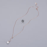 Japanese Akoya Pearl pendant necklace 18k yellow/white/rose gold Vermeil 7-10mm Bridal June Birthstone