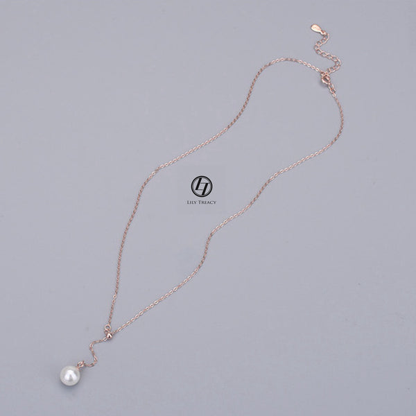 Japanese Akoya Pearl pendant necklace 18k yellow/white/rose gold Vermeil 7-10mm Bridal June Birthstone