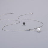 Japanese Akoya Pearl pendant necklace 18k yellow/white/rose gold Vermeil 7-10mm Bridal June Birthstone