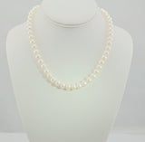 11-13mm Freshwater Pearl necklace strand white large pearl 18