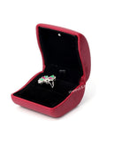 Lily Treacy PU Leather Jewelry Ring earrings box case with LED light, lighted jewelry box for Proposal Engagement