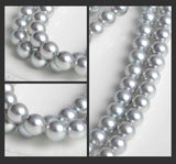 Lily Treacy 9-9.5mm Japanese Akoya Pearl Matama 14K gold Necklace strand Silver bridal wedding 18