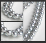 Japanese Akoya Pearl Necklace strand Silver Matama 14K solid gold bridal wedding 18