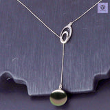 Tahitian Black Pearl 11-12mm 18K White Gold Adjustable Pendant Necklace Up to 20