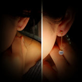 Lily Treacy Japanese Akoya pearl drop earrings solid gold ear studs pendant combo bridal 7.5-8mm