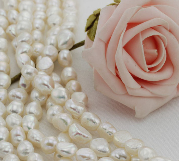 15-20mm Freshwater Baroque Pearl Necklace Strand White 18" wedding bridal gift