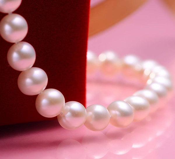 8-9mm Freshwater Pearl  Necklace Strand White 18" wedding bridal gift