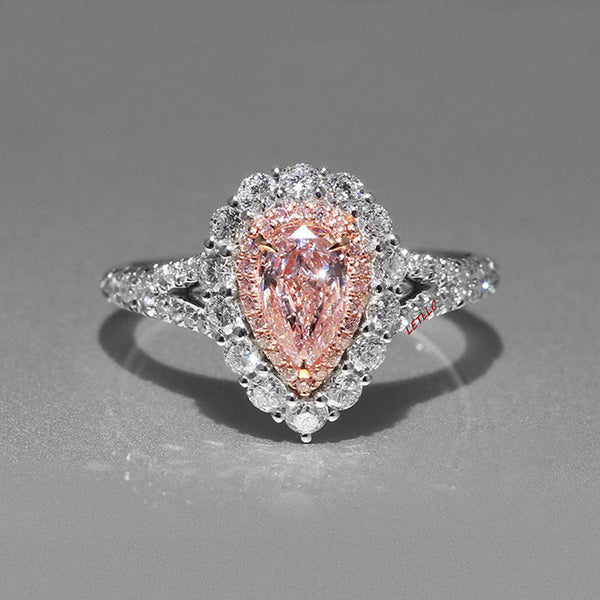 4ct CZ Ring Pink Pear Cut women Promise, Engagement, Proposal, Wedding Size 7 8 9