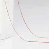 S925 TOP QUALITY Sterling Silver 18K Yellow White Rose Gold Vermeil Box Chain Necklace