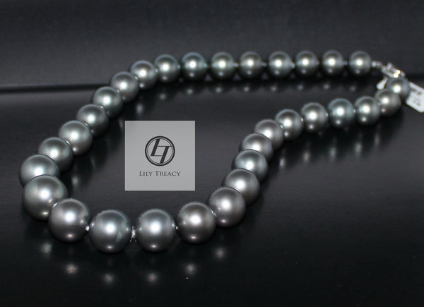 LILY TREACY 10.5-15.5MM TAHITIAN PEARL GRADUATE STRAND REBECCA NECKLACE