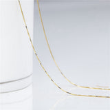 S925 TOP QUALITY Sterling Silver 18K Yellow White Rose Gold Vermeil Box Chain Necklace