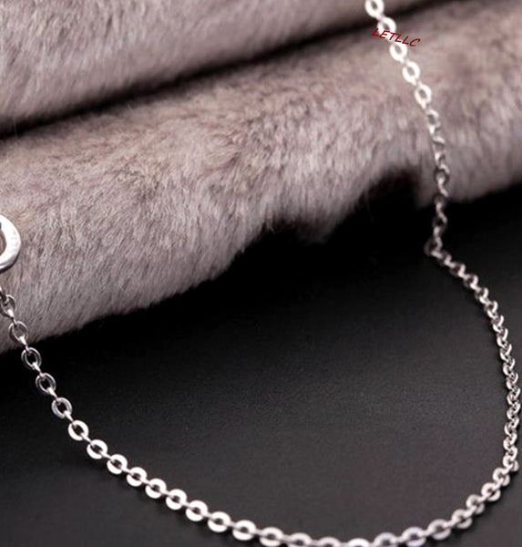 925 Sterling Silver "O" Chain Necklace 18K Yellow Rose White Gold Vermeil 16" 18" 20" 30"