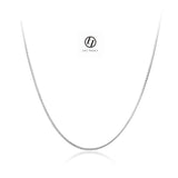 18K Solid Yellow White Gold  Box Chain Necklace 16