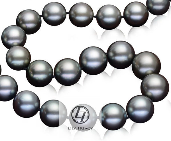 LILY TREACY 10.5-15.5MM TAHITIAN PEARL GRADUATE STRAND REBECCA NECKLACE