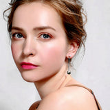 Lily Treacy Japanese Akoya pearl & Tahitian pearl solid gold Bianca combination earrings bridal