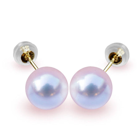 Akoya Pearl Drop Dangle Hook Earrings 18K Solid Gold white bridal 7.5-8, 8-8.5, 8.5-9, 9-9.5, 9.5-10mm by Lily Treacy