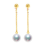 Lily Treacy Japanese Akoya pearl drop earrings solid gold ear studs pendant combo bridal 7.5-8mm