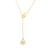 Lily Treacy 10-11mm Golden South Sea Pearl 18K Yellow Gold Pendant Necklace Up to 20