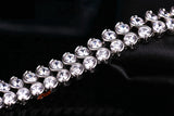Tennis Bracelet Top Cubic Zirconia Brilliant Cut 20ctw Double-row white 7.5