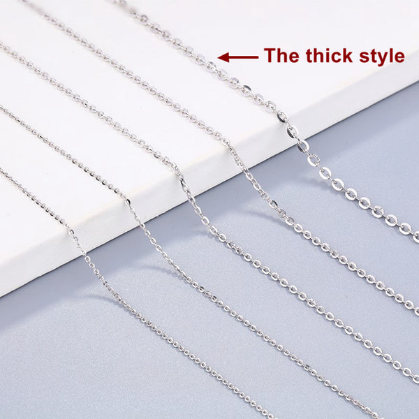925 Sterling Silver "O" Chain Necklace 18K Yellow Rose White Gold Vermeil 16" 18" 20" 30"