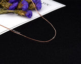 S925 TOP QUALITY Sterling Silver 18K Yellow White Rose Gold Vermeil Box Chain Necklace