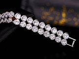 Tennis Bracelet Top Cubic Zirconia Brilliant Cut 20ctw Double-row white 7.5