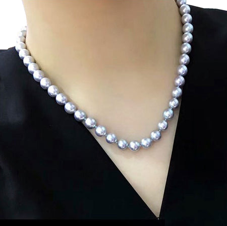 Akoya Pearl Drop Dangle Hook Earrings 18K Solid Gold white bridal 7.5-8, 8-8.5, 8.5-9, 9-9.5, 9.5-10mm by Lily Treacy