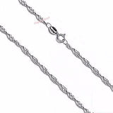 925 Sterling Silver Water Wave Singapore Chain Solid PremiumQuality Necklace 18
