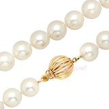 Lily Treacy Japanese Akoya Pearl 14K gold clasp Necklace strand white bridal wedding 18