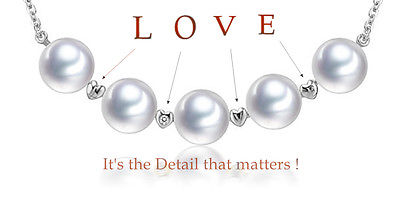 LilyTreacy Akoya Pearls White Gold diamond Station Necklace 18" with extension up to 20"