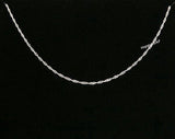 925 Sterling Silver Water Wave Singapore Chain Solid PremiumQuality Necklace 18