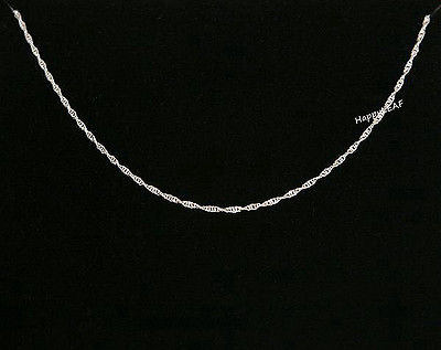 925 Sterling Silver Water Wave Singapore Chain Solid PremiumQuality Necklace 18"