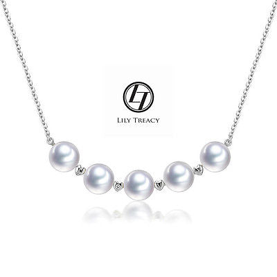 Akoya Pearl Drop Dangle Hook Earrings 18K Solid Gold white bridal 7.5-8, 8-8.5, 8.5-9, 9-9.5, 9.5-10mm by Lily Treacy