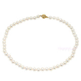 Lily Treacy Japanese Akoya Pearl 14K gold clasp Necklace strand white bridal wedding 18