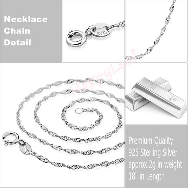 LilyTreacy white black Freshwater Pearl Diamonique 925silver pendant Necklace18"