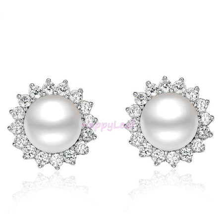 7-8mm white Freshwater Pearl 3 Row Necklace with Mother of Pearl Flower Clasp
