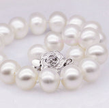 11-13mm Freshwater Pearl necklace strand white large pearl 18