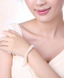 9-10mm Freshwater Pearl Bracelet 925 Sterling Silver Clasp 8.5