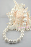 15-16mm Large Top Quality SEASHELL Pearl Strand Necklace white black gold 18