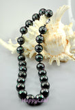 15-16mm Large Top Quality SEASHELL Pearl Strand Necklace white black gold 18