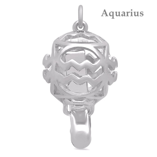 Lily Treacy "Star Sign" 10mm Platinum Plated Sterling Silver Clasp Personalized
