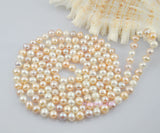 7-8mm Freshwater Pearl white multi-color Opera 50