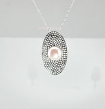 11-12mm White Freshwater Pearl Sterling Silver Pendant Necklace Chain bridal 18
