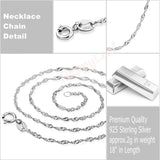 10-11mm white Freshwater Pearl Sterling Silver Russian CZ Pendant Necklace 18
