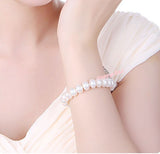 9-10mm Freshwater Pearl Bracelet 925 Sterling Silver Clasp 8.5