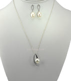 11mm Freshwater Pearl Premium 925 Sterling Silver Top CZ Pendant Necklace
