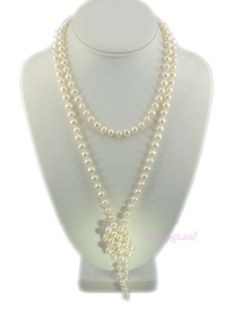 7-8mm Freshwater Pearl white multi-color Opera 50
