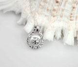 11-13mm Freshwater Pearl in Diamonique 925 sterling silver pendant Necklace 18