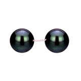 LILY TREACY Black Freshwater Pearl Stud Earring Sterling Silver 9 10 11 12 13mm